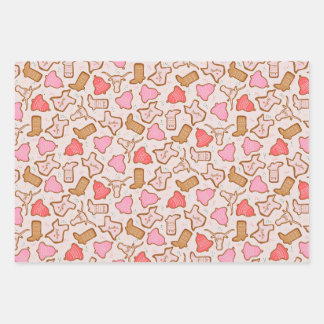 Texas Weihnachtskekse Geschenkpapier Set