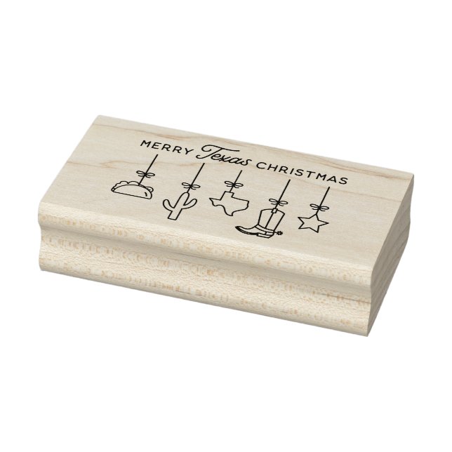 Texas Weihnachtsschmuck Gummistempel (Stempel)
