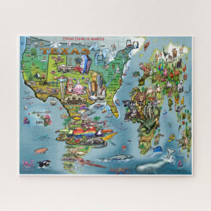 Texas-Weltkarte-Puzzle