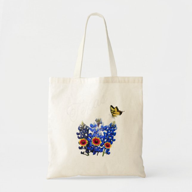 Texas Wildblume Butterfly Zuhause Staat Bluebonnet Tragetasche (Vorne)