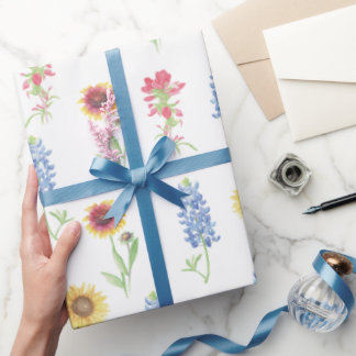 Texas Wildblume Pattern Geschenkpapier
