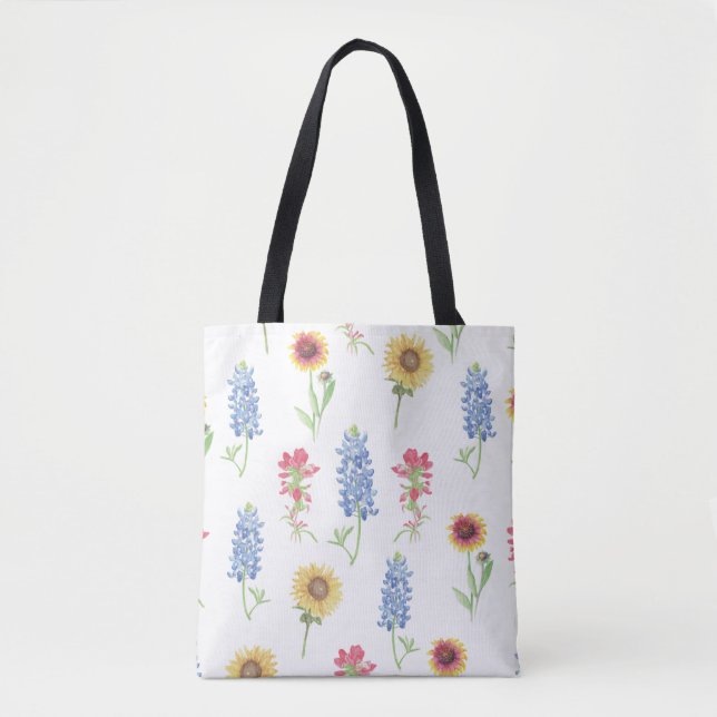 Texas Wildblume Pattern Tasche (Vorderseite)