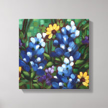 "Texas Wildblumen - Bluebonnets", Leinwand