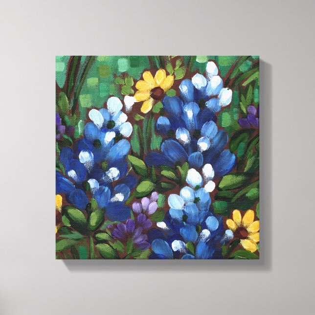 "Texas Wildblumen - Bluebonnets", Leinwand (Vorderseite)