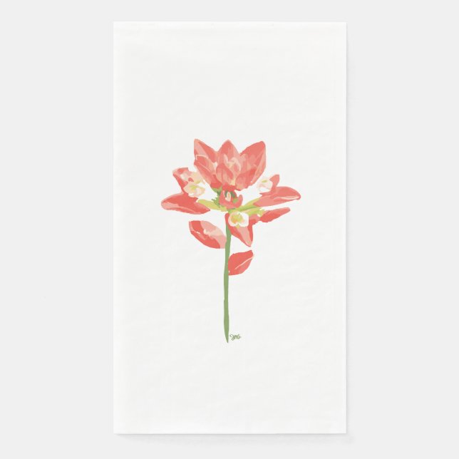 Texas Wilde Blume - Indischer Pinsel, Orange Serviette (Vorderseite)