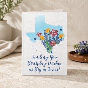 Texas-Wildflowers-Geburtstagskarte Karte