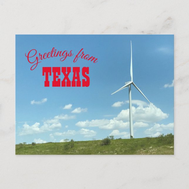 Texas Windmill Postcsrd Postkarte (Vorderseite)