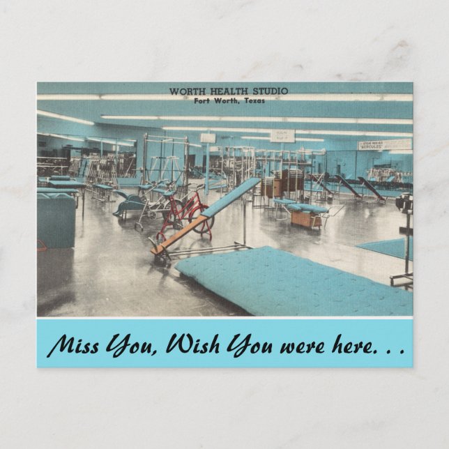 Texas, Worth Health Studio, Fort Worth Postkarte (Vorderseite)