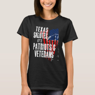 Texas würdigt seine Patrioten und Veteranen Amerik T-Shirt