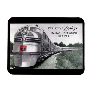 Texas Zephyr Zug Vintage  Magnet