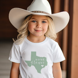 Texas Zuhause Grown | Editor Colors Staat Map Baby T-shirt