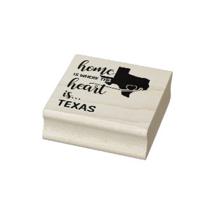 Texas Zuhause ist das Herz Gummistempel