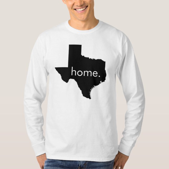 Texas-Zuhause-langer Hülsen-T - Shirt (Vorderseite)
