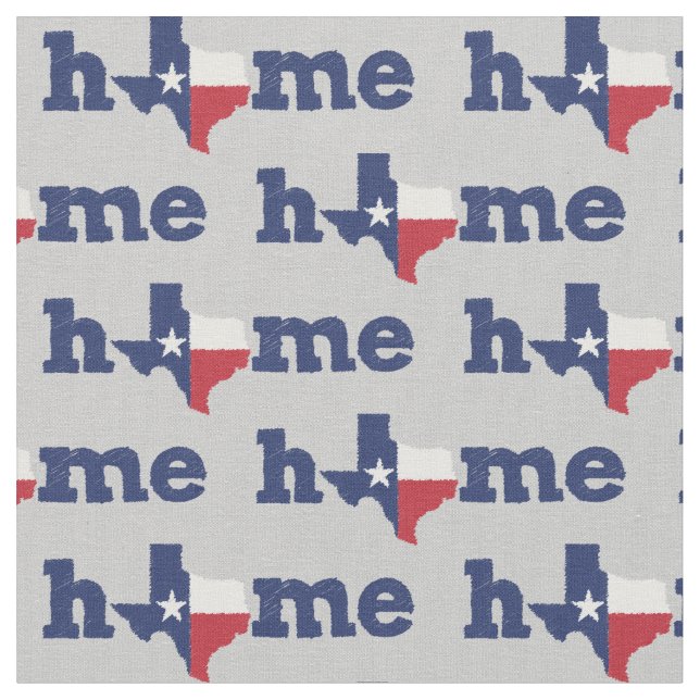 Texas Zuhause - Lone Star Staat Stoff (Nahaufnahme)