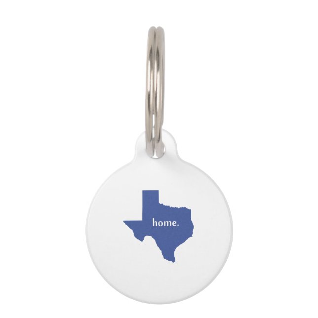 Texas-Zuhause-Silhouette-Staatskarte Haustiermarke (Vorderseite)