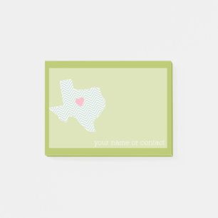 Texas Zuhause Staat Liebe mit optionalem benutzerd Post-it Klebezettel