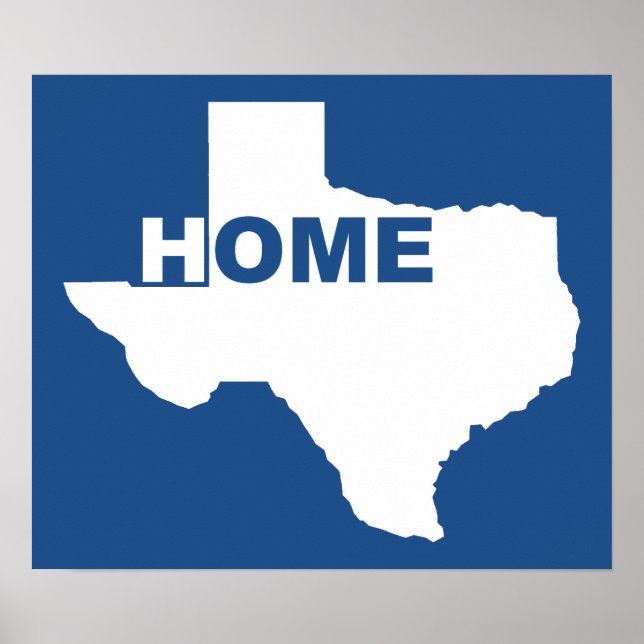 Texas Zuhause weg von Zuhause Poster-Zeichen Poster (Vorne)
