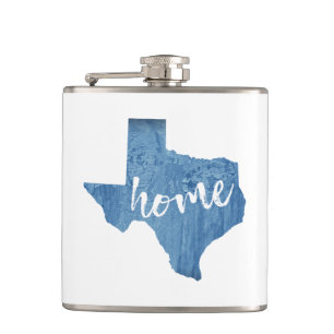 Texas Zuhause Wood Grain Flachmann