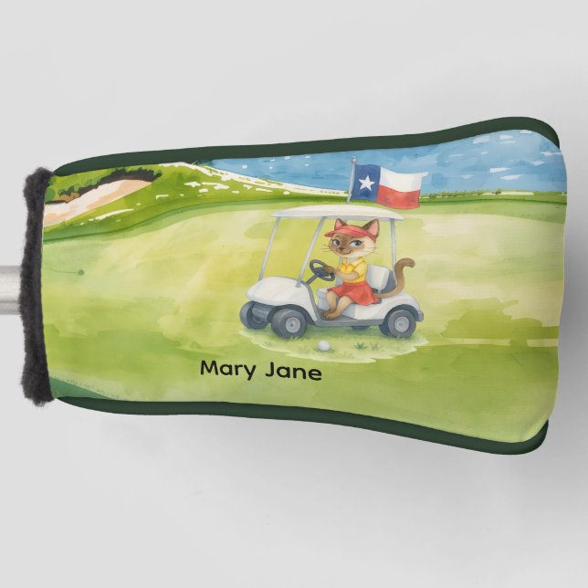 Texas zum Thema Golfer Golf Headcover (Vorderseite)