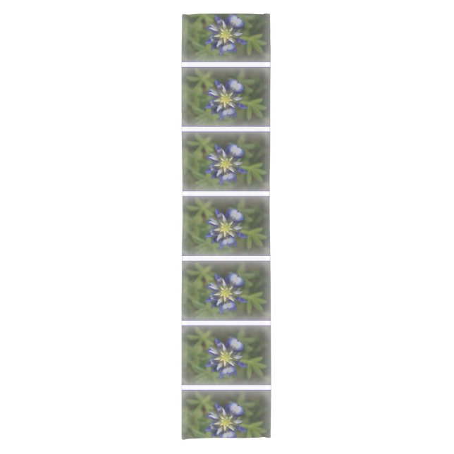 Texasbluebonnet-Tabellen-Läufer Kurzer Tischläufer (Vorderseite)