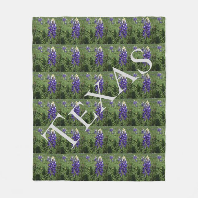 TexasBluebonnets "Steppdecke " Fleecedecke (Vorderseite)