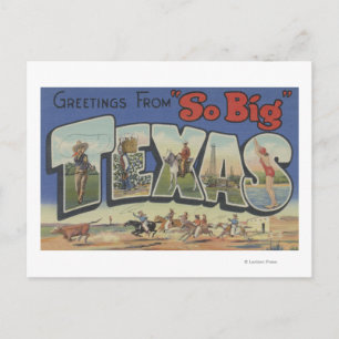 TexasLarge Letter Scenes 2 Postkarte