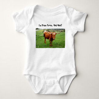 TexasLonghorn mit lustigem Texas-Sprichwort Baby Strampler