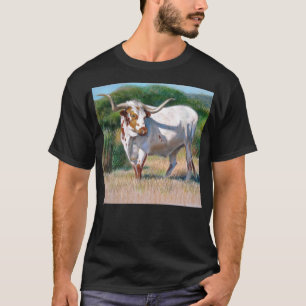 Texaslonghorn-Stier-Western-Kunst-Malerei T-Shirt