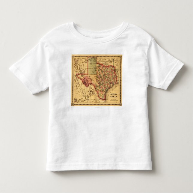 TexasPanoramic Karte Kleinkind T-shirt (Vorderseite)