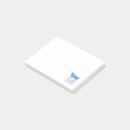 Texasymbole, Longhorn, blau Post-it Klebezettel