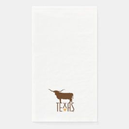 Texasymbole, Longhorn, braun, klein Serviette