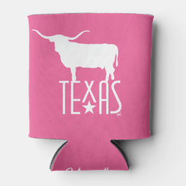 Texasymbole, Longhorn, rosa Dosenkühler