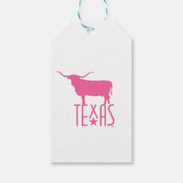 Texasymbole, Longhorn, rosa Geschenkanhänger
