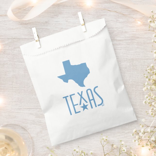 Texasymbole, Staat von Texas, blau Geschenktütchen (Ausgeschnitten)