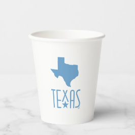 Texasymbole, Staat von Texas, blau Pappbecher
