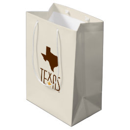 Texasymbole, Staat von Texas, braun Mittlere Geschenktüte