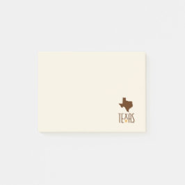 Texasymbole, Staat von Texas, braun Post-it Klebezettel