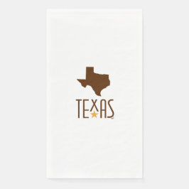 Texasymbole, Staat von Texas, braun Serviette