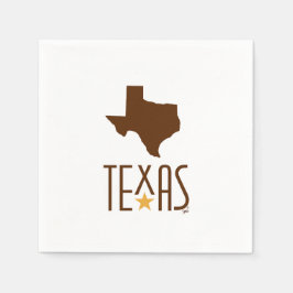 Texasymbole, Staat von Texas, braun Serviette