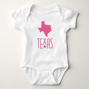 Texasymbole, Staat von Texas, rosa Baby Strampler