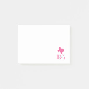Texasymbole, Texas, rosa Post-it Klebezettel