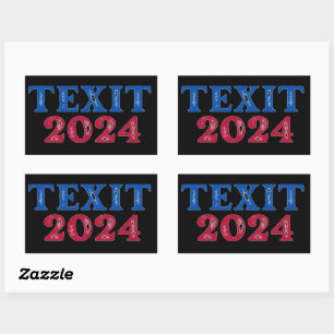 Texit 2024 Texas Rechteckiger Aufkleber