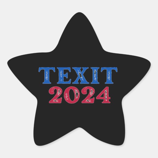 Texit 2024 Texas Stern-Aufkleber (Vorderseite)