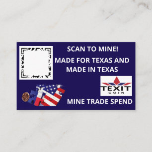 TeXit Coin Dark Blue QR Code Visitenkarte