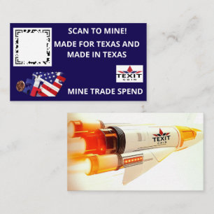 TeXit Coin Dark Blue QR Code Visitenkarte