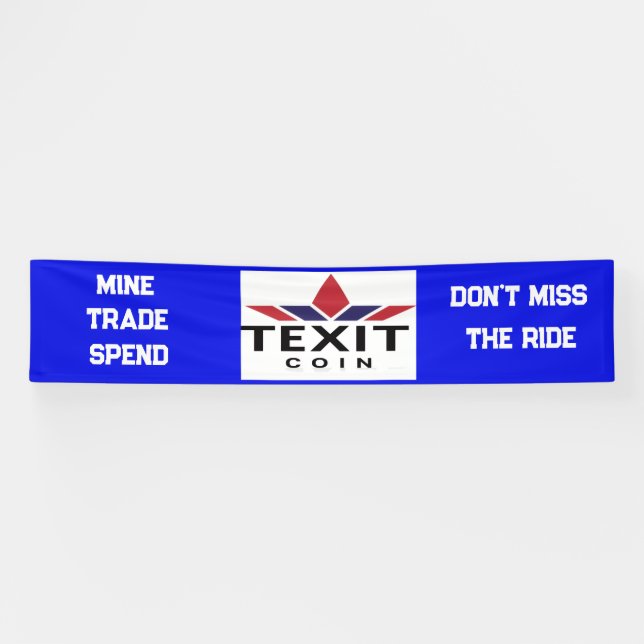 TeXit-Coin-Logo 2.5' x 12' Banner (Horizontal)