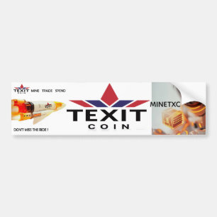 TeXit Coin Mine TXC und Verpassen Sie nicht die Fa Autoaufkleber