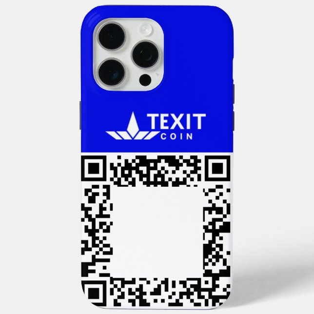 Texit Coin QR Code Case-Mate iPhone Hülle (Rückseite)
