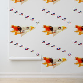 TeXit Coin Rocket Ship Puzzle Pieces 2' x 21' Tapete
