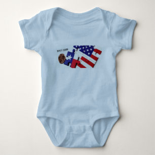 TeXit Münze Baby Blau Strampler